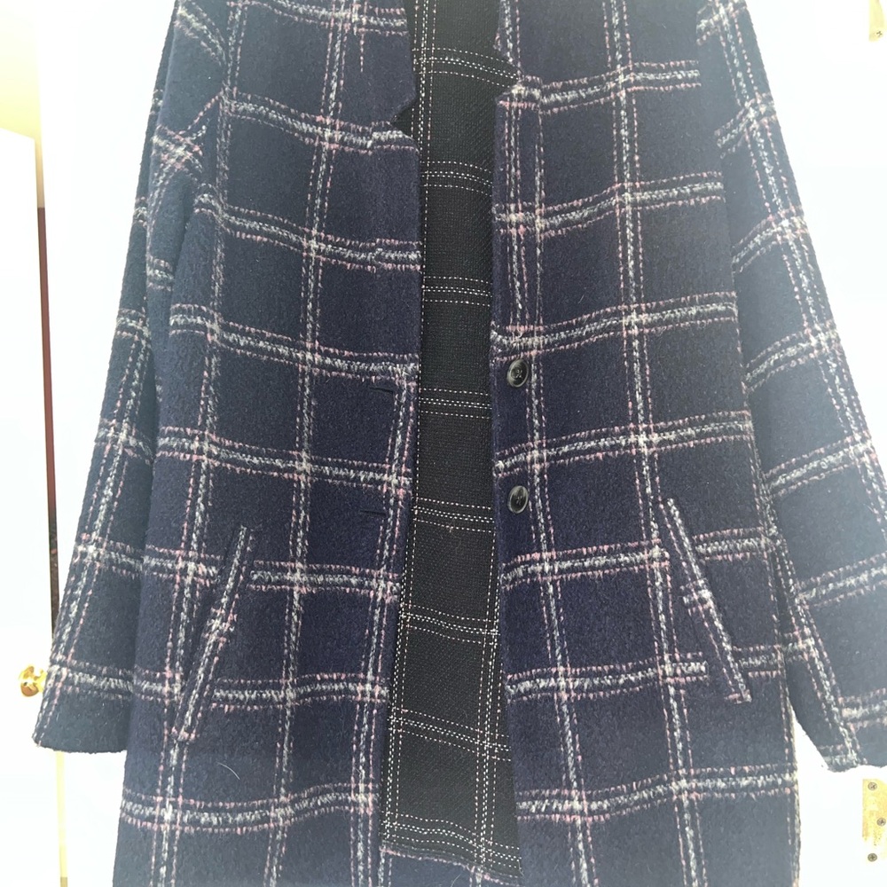 Plaid Navy Women's Coat from Old Navy